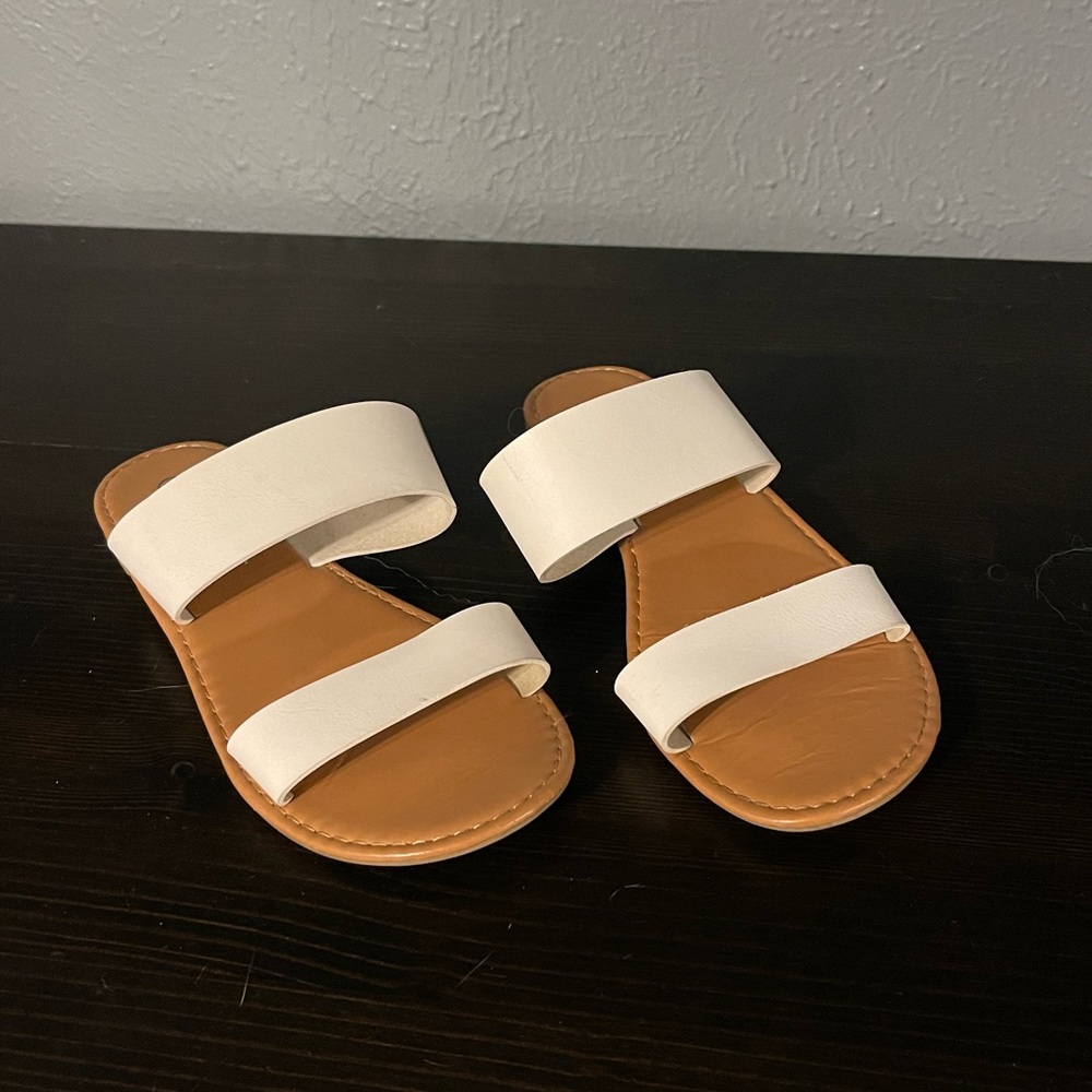 White sandals